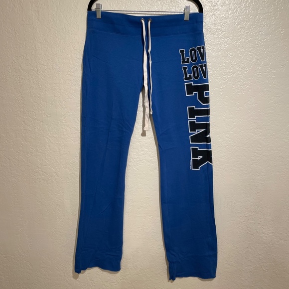 Victoria's Secret Blue LOVE PINK Sweatpants - Picture 2 of 4